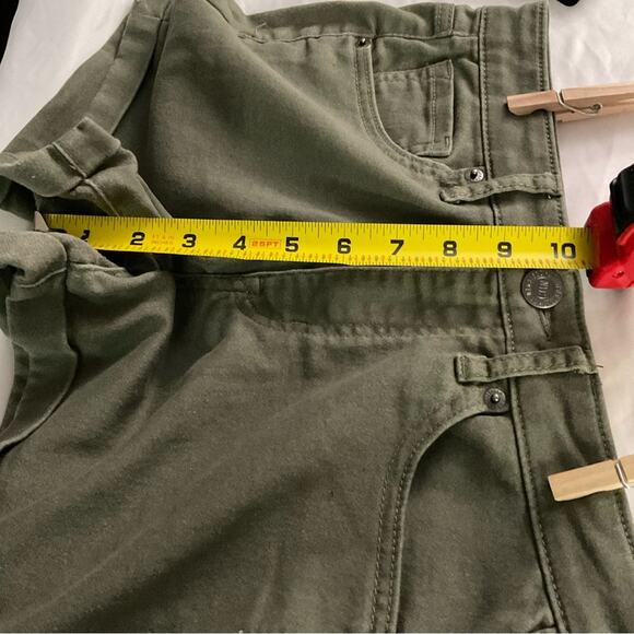 Aeropostale MIDI Army Green Short 4 Cabincore Fisherman Gorpcore Boho Normcore - Picture 5 of 10